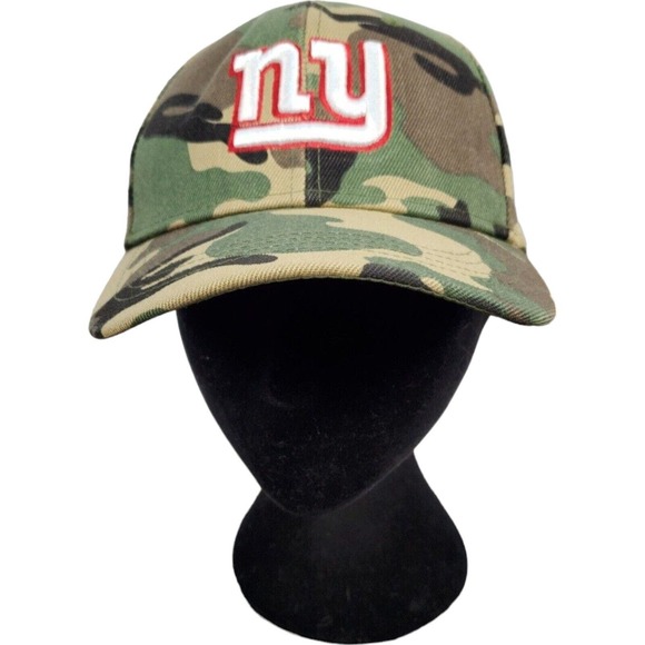 New York Giants Trucker Hat‎ Mens Green Camo Logo NFL Football Sports - Picture 1 of 12